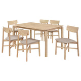 Parkridge 7-piece 59-inch Wood Dining Set White Washed from Coaster - Luna Furniture