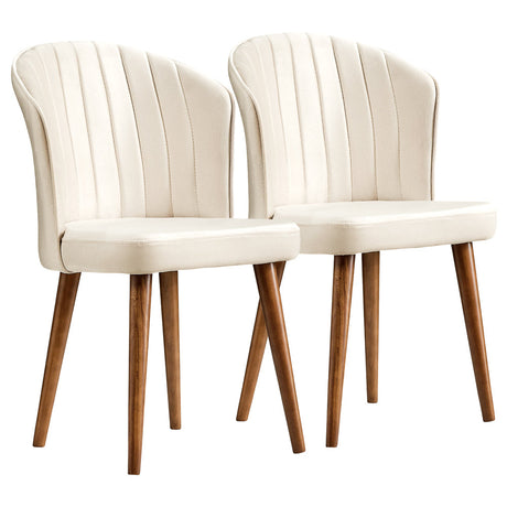 Parsons Beige Velvet Dining Chair from Ashcroft Furniture - Luna Furniture