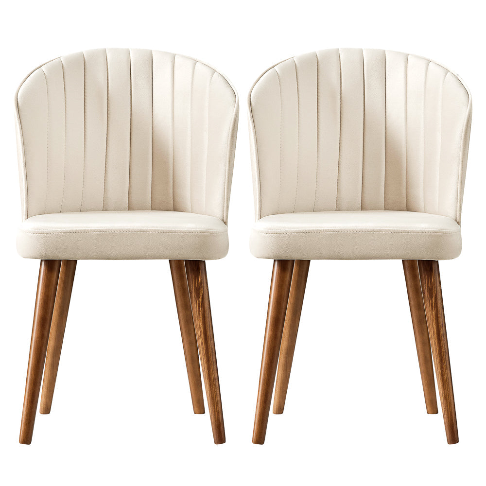 Parsons Beige Velvet Dining Chair from Ashcroft Furniture - Luna Furniture