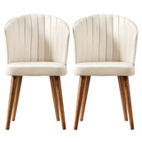 Parsons Beige Velvet Dining Chair from Ashcroft Furniture - Luna Furniture