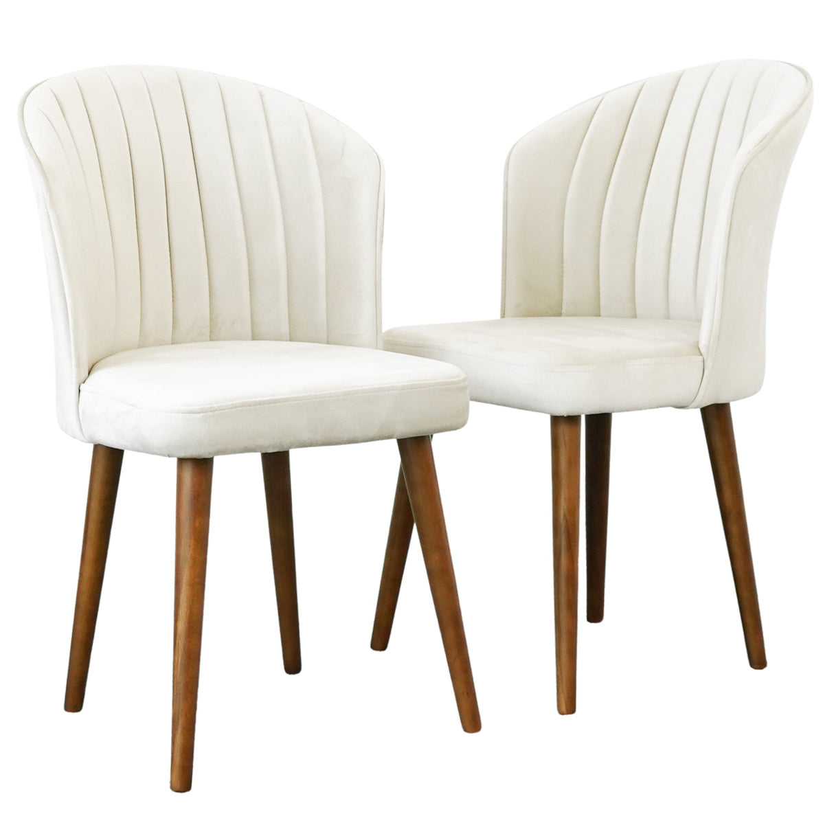 Parsons Beige Velvet Dining Chair from Midinmod - Luna Furniture