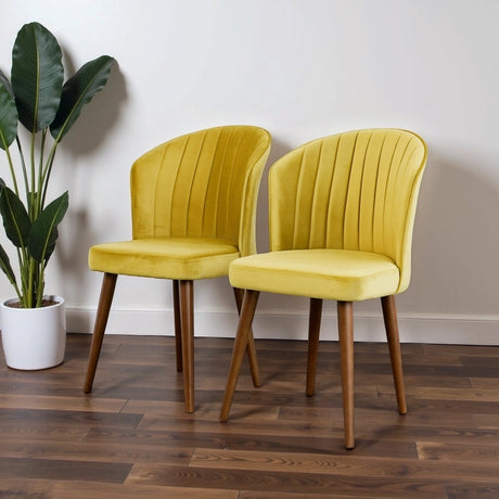 Parsons Gold Velvet Dining Chair from Ashcroft Furniture - Luna Furniture