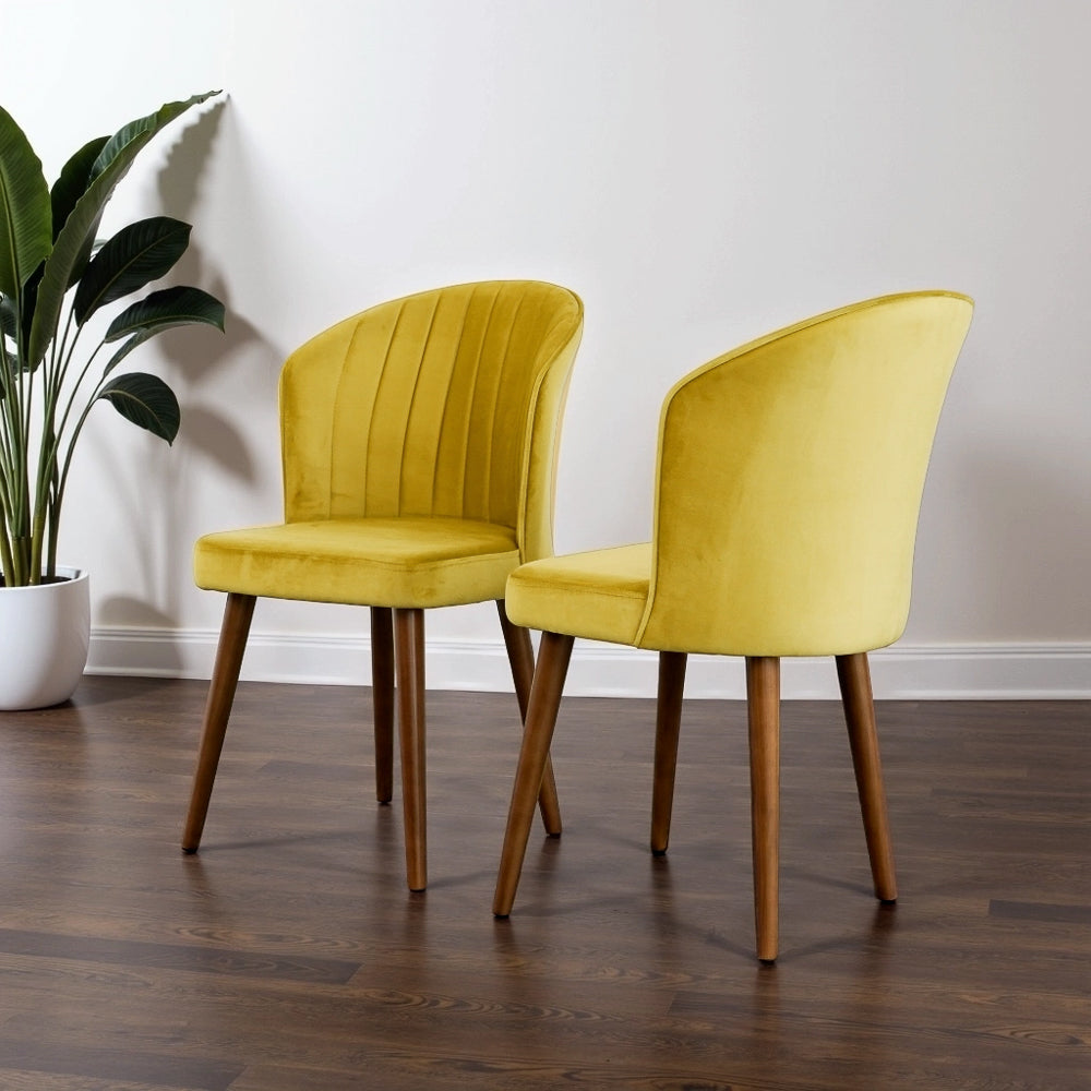 Parsons Gold Velvet Dining Chair from Ashcroft Furniture - Luna Furniture