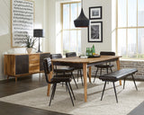 Partridge Natural Sheesham and Espresso 6-Piece Dining Set from Coaster - Luna Furniture