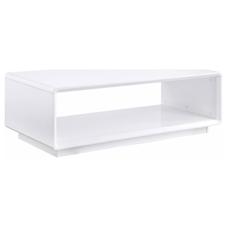 Paseo White 2-Piece High Gloss Coffee and End Table Set from Coaster - Luna Furniture