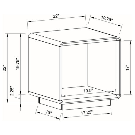 Paseo White 3-Piece High Gloss Coffee and End Table Set from Coaster - Luna Furniture
