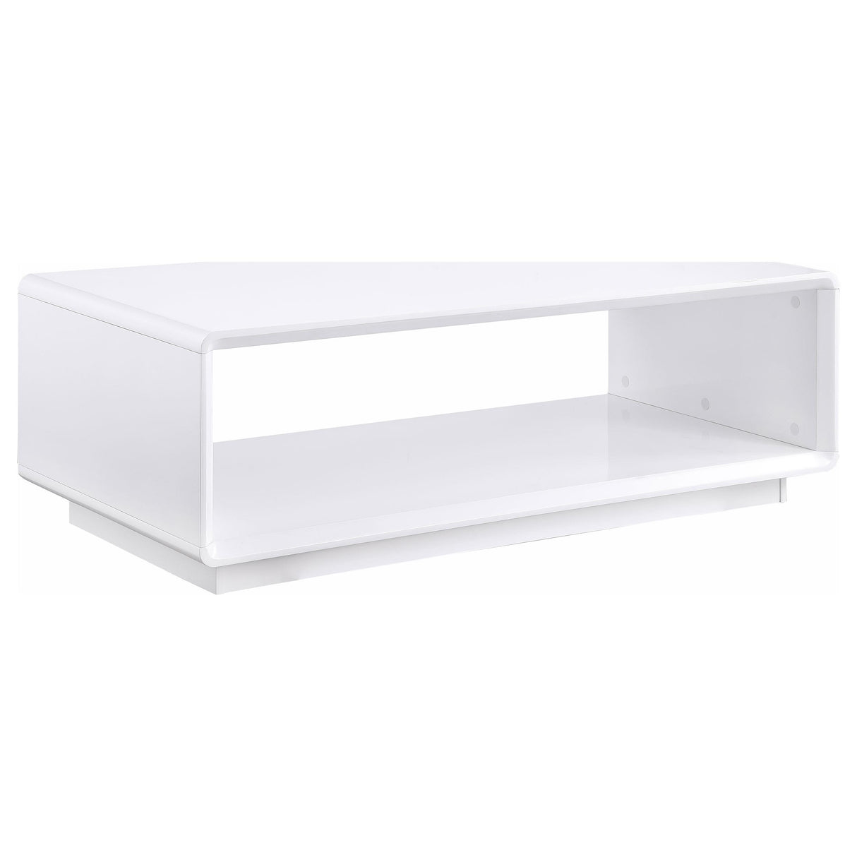 Paseo White High Gloss Cocktail Coffee Table from Coaster - Luna Furniture