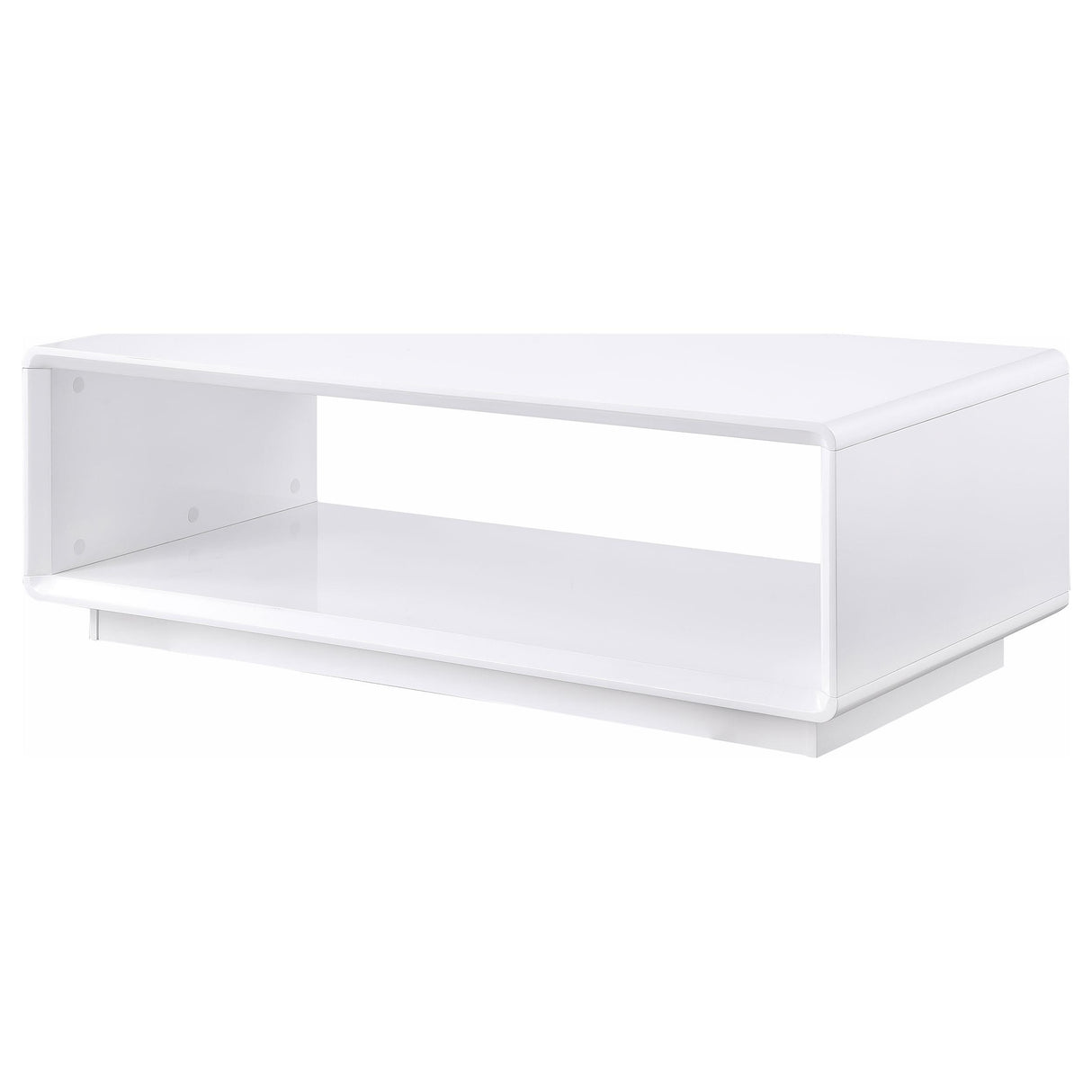 Paseo White High Gloss Cocktail Coffee Table from Coaster - Luna Furniture