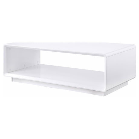 Paseo White High Gloss Cocktail Coffee Table from Coaster - Luna Furniture