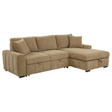 Pastrana Upholstered Sleeper Sectional Sofa Camel from Coaster - Luna Furniture