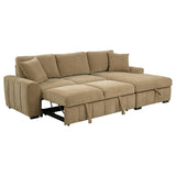Pastrana Upholstered Sleeper Sectional Sofa Camel from Coaster - Luna Furniture