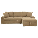 Pastrana Upholstered Sleeper Sectional Sofa Camel from Coaster - Luna Furniture