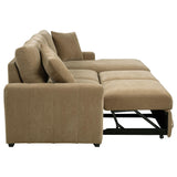 Pastrana Upholstered Sleeper Sectional Sofa Camel from Coaster - Luna Furniture
