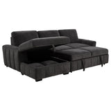 Pastrana Upholstered Sleeper Sectional Sofa Charcoal Grey from Coaster - Luna Furniture