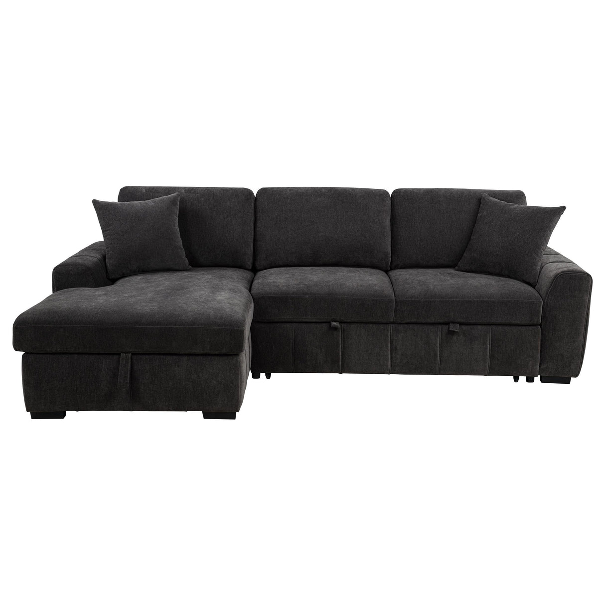 Pastrana Upholstered Sleeper Sectional Sofa Charcoal Grey from Coaster - Luna Furniture