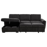 Pastrana Upholstered Sleeper Sectional Sofa Charcoal Grey from Coaster - Luna Furniture