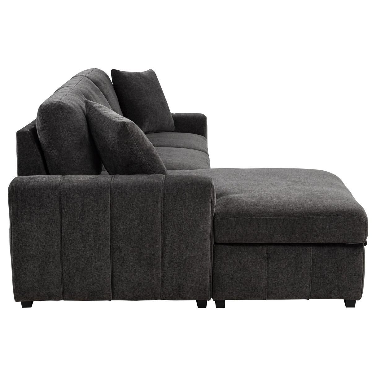 Pastrana Upholstered Sleeper Sectional Sofa Charcoal Grey from Coaster - Luna Furniture