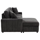 Pastrana Upholstered Sleeper Sectional Sofa Charcoal Grey from Coaster - Luna Furniture