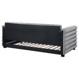 Patricia Gray Boucle Upholstered Twin Day Bed with Trundle from Coaster - Luna Furniture