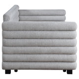Patricia Gray Boucle Upholstered Twin Day Bed with Trundle from Coaster - Luna Furniture