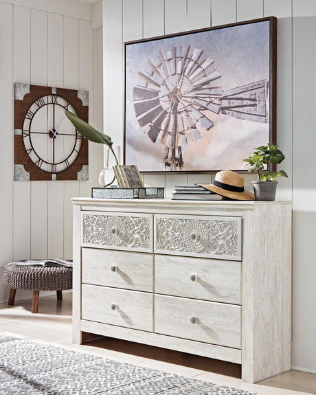 Paxberry Queen Panel Bed, Dresser and Chest from Ashley - Luna Furniture