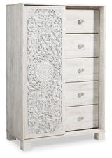 Paxberry Whitewash Full Panel Bed, Chest and Nightstand from Ashley Furniture - Luna Furniture