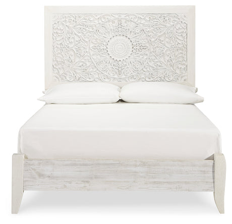 Paxberry Whitewash Full Panel Bed, Chest and Nightstand from Ashley - Luna Furniture