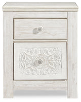 Paxberry Whitewash Full Panel Bed, Chest and Nightstand from Ashley Furniture - Luna Furniture