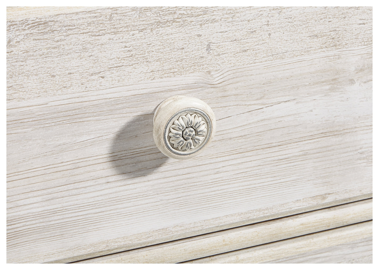 Paxberry Whitewash Full Panel Bed, Chest and Nightstand from Ashley Furniture - Luna Furniture