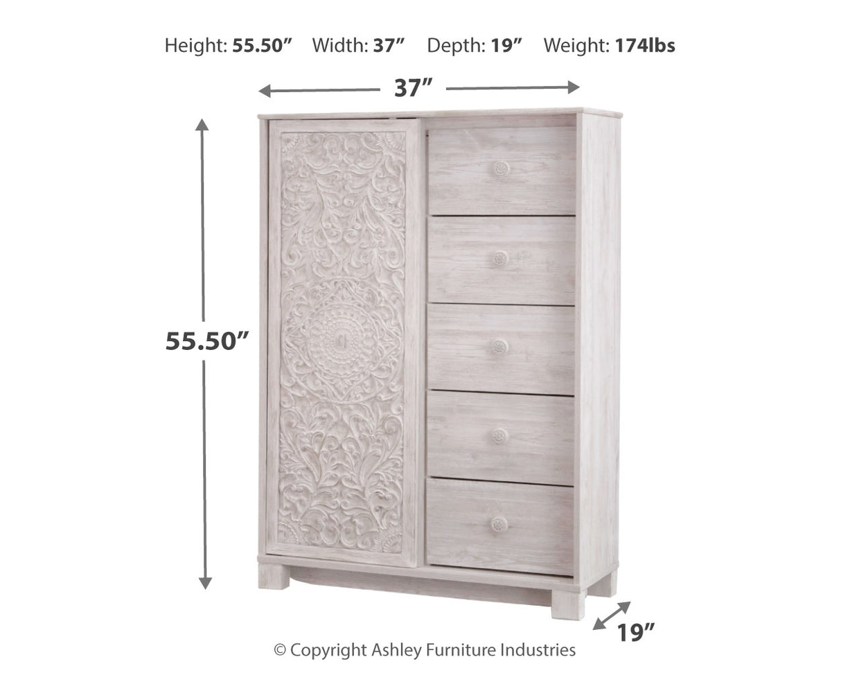 Paxberry Whitewash Full Panel Bed, Chest and Nightstand from Ashley Furniture - Luna Furniture