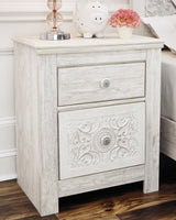 Paxberry Whitewash Full Panel Bed, Chest and Nightstand from Ashley Furniture - Luna Furniture