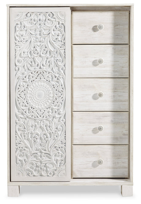 Paxberry Whitewash Full Panel Bed, Chest and Nightstand from Ashley - Luna Furniture