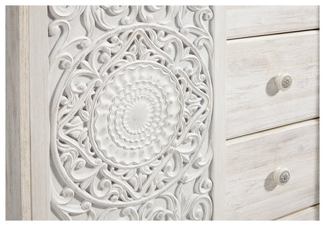 Paxberry Whitewash Full Panel Bed, Chest and Nightstand from Ashley - Luna Furniture