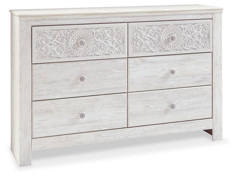 Paxberry Whitewash Full Panel Bed, Dresser and Nightstand from Ashley - Luna Furniture
