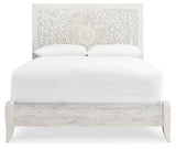 Paxberry Whitewash Queen Panel Bed and Chest from Ashley - Luna Furniture
