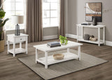 Payne White 1-Drawer Wood End Table with Shelf from Coaster - Luna Furniture
