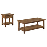 Payne Distressed Brown 2-Piece Coffee and 1-Drawer End Table Set from Coaster - Luna Furniture