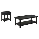 Payne Distressed Java 2-Piece Coffee and 1-Drawer End Table Set from Coaster - Luna Furniture