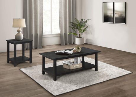 Payne Distressed Java 2-Piece Coffee and End Table Set from Coaster - Luna Furniture