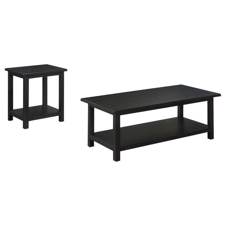 Payne Distressed Java 2-Piece Coffee and End Table Set from Coaster - Luna Furniture