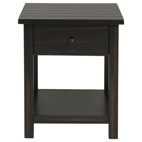 Payne Distressed Java 3-Piece Coffee and 1-Drawer End Table Set from Coaster - Luna Furniture