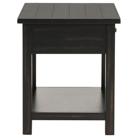 Payne Distressed Java 3-Piece Coffee and 1-Drawer End Table Set from Coaster - Luna Furniture