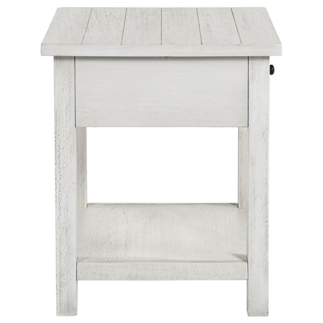 Payne Distressed White 3-Piece Coffee and 1-Drawer End Table Set from Coaster - Luna Furniture