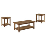 Payne Distressed Brown 3-Piece Coffee and End Table Set from Coaster - Luna Furniture
