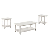 Payne Distressed White 3-Piece Coffee and End Table Set from Coaster - Luna Furniture