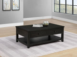 Payne Distressed Java 48-inch Mobile Lift Top Coffee Table from Coaster - Luna Furniture
