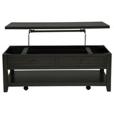 Payne Distressed Java 48-inch Mobile Lift Top Coffee Table from Coaster - Luna Furniture