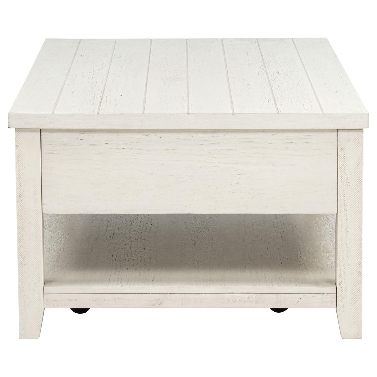 Payne Distressed White 48-inch Mobile Lift Top Coffee Table from Coaster - Luna Furniture