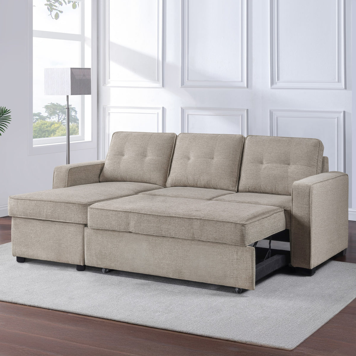 Noah Tan Flippable Convertible Storage Sleeper Chofa from Steve Silver - Luna Furniture