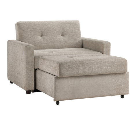Noah Brown Convertible Sleeper Chair-and-a-Half from Steve Silver - Luna Furniture
